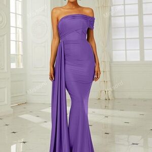 Women's Elegant Purple Evening Dress